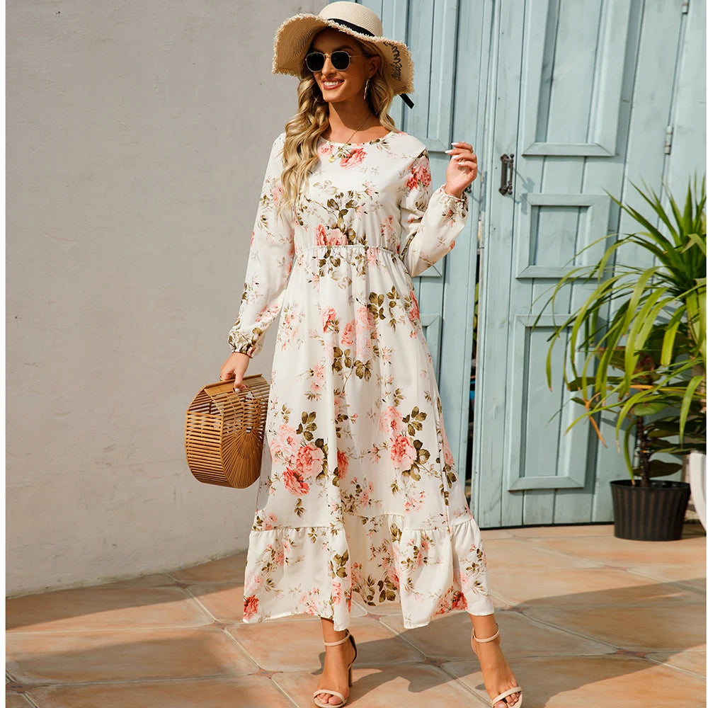 Sping Summer Bohemian Women Maxi Dress