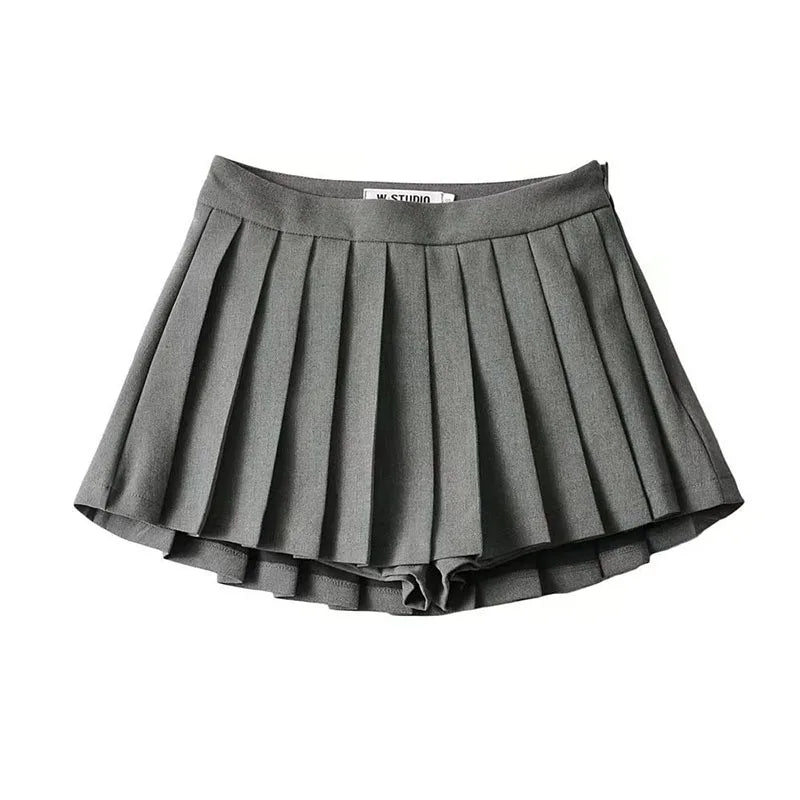 Women Pleated Skirts High Waist Summer Vintage Mini Skirts