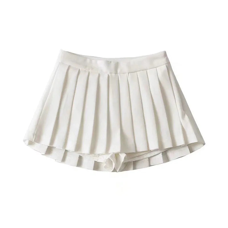 Women Pleated Skirts High Waist Summer Vintage Mini Skirts