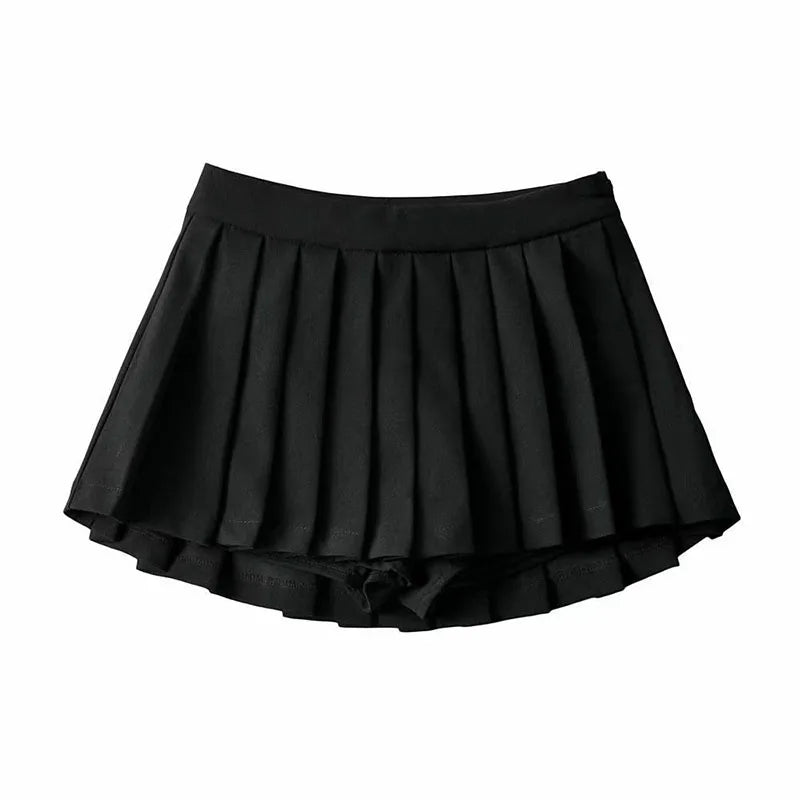 Women Pleated Skirts High Waist Summer Vintage Mini Skirts