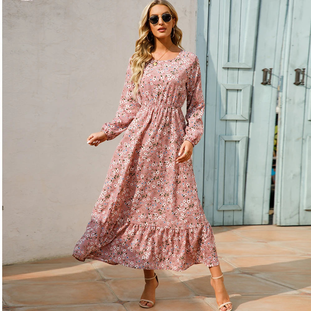 Sping Summer Bohemian Women Maxi Dress