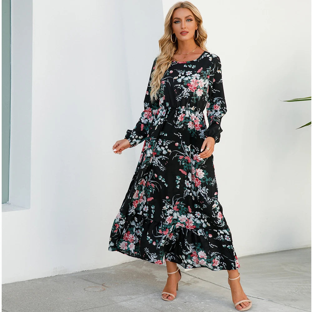 Sping Summer Bohemian Women Maxi Dress