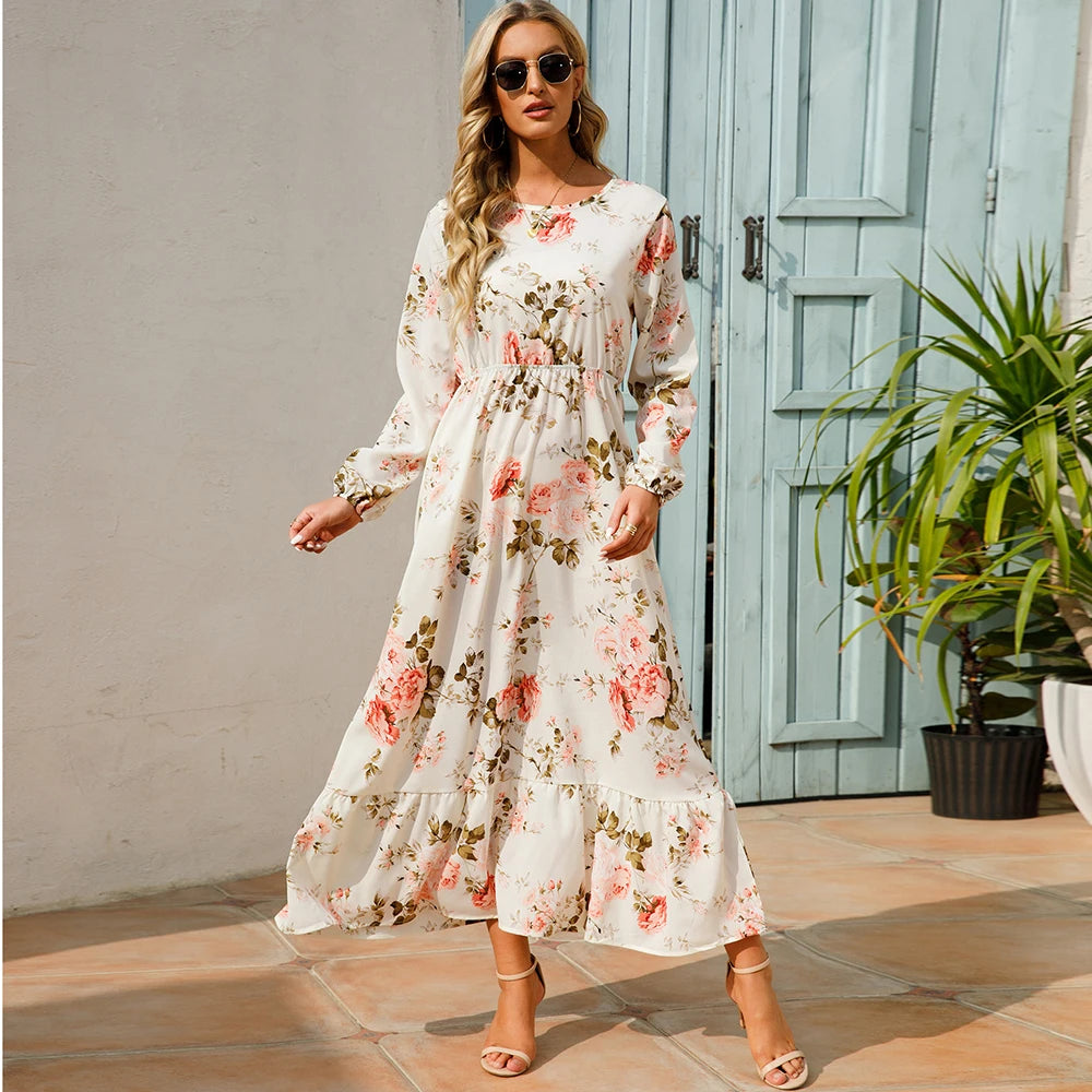 Sping Summer Bohemian Women Maxi Dress